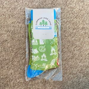Green and Blue Surprise Lake Camp Socks